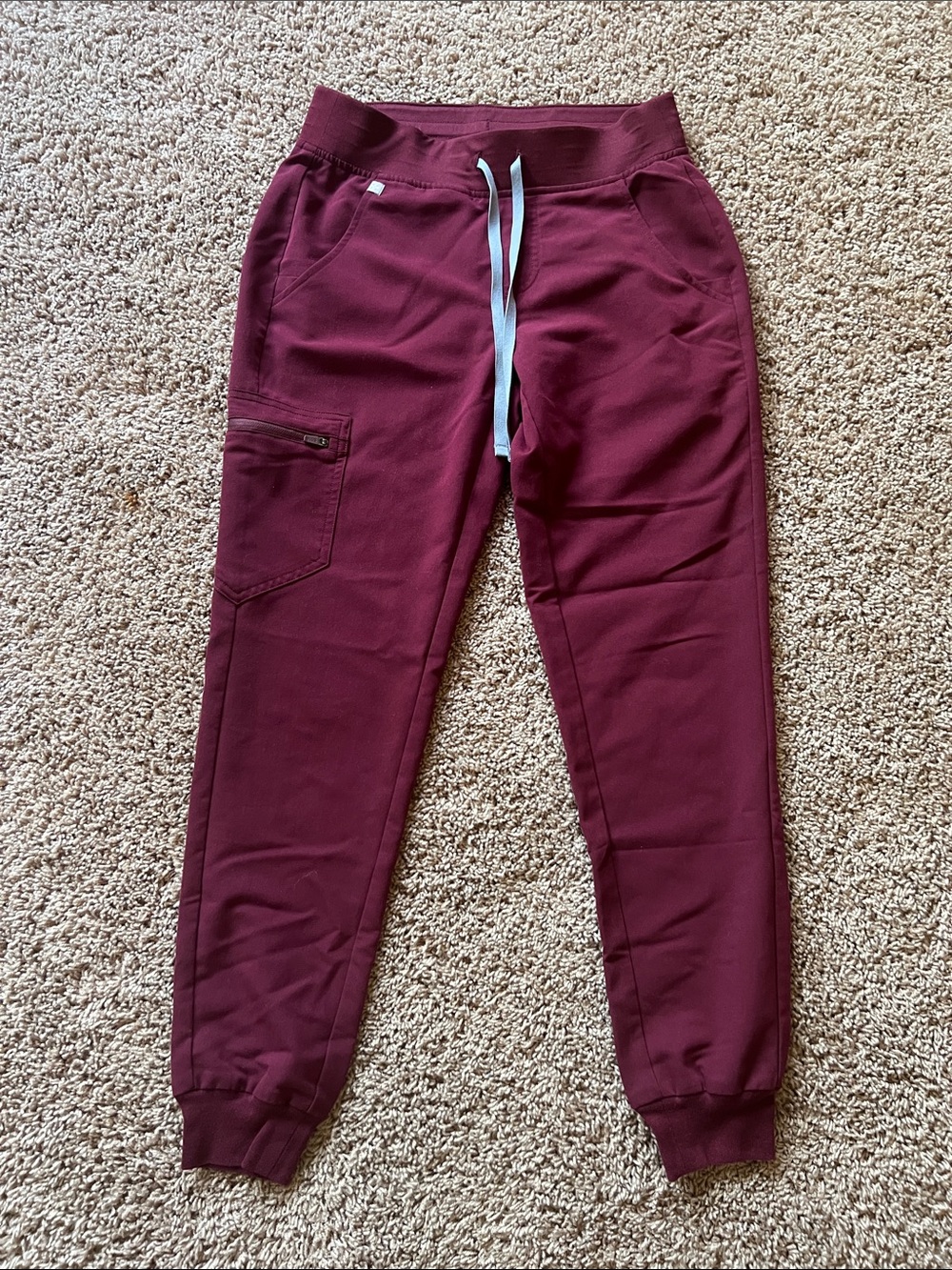 Figs Burgundy Technical Joggers with Drawstring